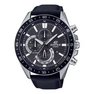 Authentic Casio Men Edifice Black Dial Leather Watch 
EFV-620L-1AV Jam Tangan Lelaki