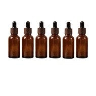 6 Pieces  5ml 10ml 15ml 30ml 50ml Thick Glass Bottles,Empty Glass Dropper Bottles Essential Oil Bott