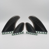 4 Pieces Fiberglass Surfboard Fins Translucent Surfboard Fins with Perforated Base Responsive Lightw