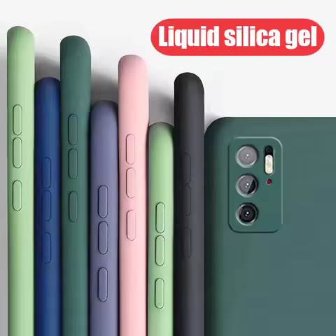 For Xiaomi Poco M3 M4 Pro 5G Case Cover Poco M3 Pro 5G Liquid Silicone Soft TPU Shockproof Phone Bac
