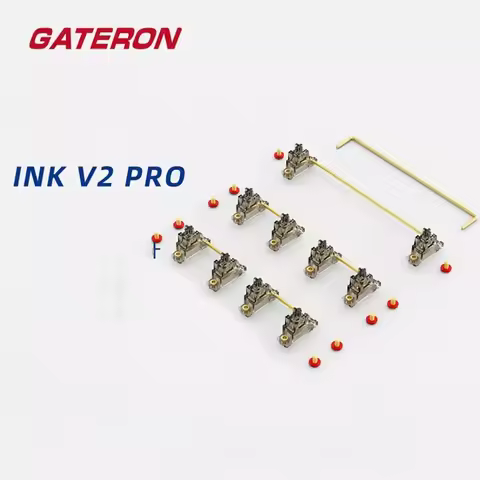 Gateron INK V2 Pro PCB Stabilizer 4x2u 6.25u Black Translucent for Mechanical Keyboard Switch Access