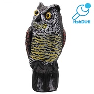 Fosdpa1 Bird Deterrent Owl Sensor Owl Decoy Statue Owl Garden Statue Solar Light with Sound Sensor O