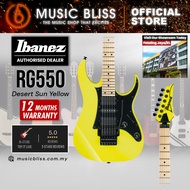Ibanez Genesis Collection RG550 Electric Guitar - Purple Neon / Road Flare Red / Desert Sun Yellow (