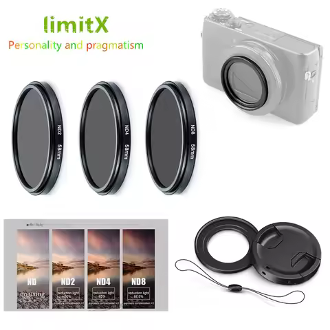 ND 2 4 8 Neutral Density Filter Adapter Ring Lens Cap for Panasonic TZ95 ZS80 LX10 LX15 TZ200 TZ100 