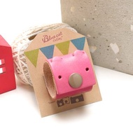 粉紅色 大隻的Tinny 真皮革手工 USB-C 2公尺 集線器