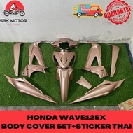 HLD HONDA WAVE125X ULTIMO BODY COVER SET ROSE GOLD WITH STICKER THAI