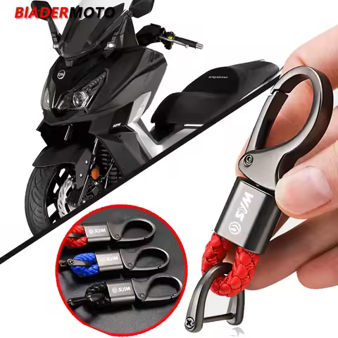 2023 New Motorcycle Braided Rope Keyring Metal Keychain For SYM JOYMAX 250i 300 sym 150 125 CTS CRUI