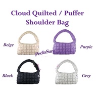 [Pediasure] Puffer Cloud Quilted Shoulder Bag - Women's Pleated Bubble Tote Trendy Fashion Sling Bag