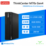 Lenovo M70s Gen4聯想商用桌上型電腦/i5-13500/8G D4/512GB SSD/260W/Win11 Pro/3年保固/12DN0006TW