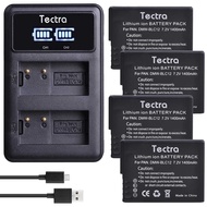 Tectra 4pcs DMW-BLC12 DMW-BLC12E BLC12PP+LED USB Dual Charger for Panasonic Lumix FZ1000,FZ200,FZ300,G5,G6,G7,GH2,DMC-GX8