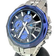 CASIO/Casio Oceanus OCW-S6000 手錶，帶保固卡、說明書和包裝盒，鈦金屬材質，太陽能驅動，藍黑色錶盤，男士款 [二手]