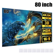 GOOJODOQ Foldable projector Screen Gray Glare curtain(100")
