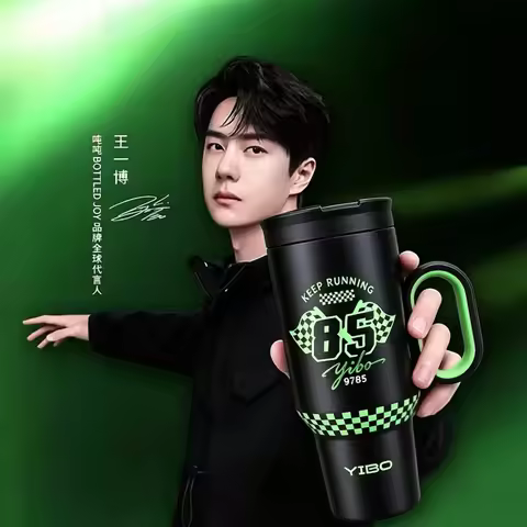 Bottled Joy Wang Yibo Large Capacity Thermos Bottle Giant Ice Tumbler With Straw Portable Bottle Spo