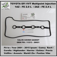 Toyota Valve Cover Gasket 1AZ-FE 2AZ-FE SANWA Japan OEM P/N 11213-28021 Camry RAV4 Harrier Estima Ve
