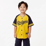 Unisex Baseball Jersey Premium Dryfit Material - Children's Baseball T-shirt with Dodgers writing mo