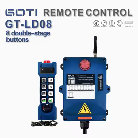 GT-LD08 Wireless Crane Hoist Remote Control 8 Dual Switch Channel 18-65V 65-440V AC DC
