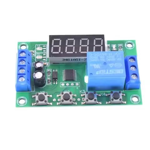 YYC-2S delay time relay module LED Display Adjustable Programmable 5V12V24V fixed time decoupling pu