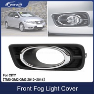 MTAP Front Bumber Fog light Cover ABS Chrom Trim Garnish Cap For HONDA CITY TM0 2012~2014 GM2 GM3 Fo