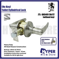JTC Toilet Cylindrical Lock (No Key) / Kunci Silinder Tandas / Bathroom Cylindrical Lock BK6491/2# S