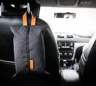 真皮車用面紙套 /面紙盒 /可掛式 /客製雷雕 /DG35