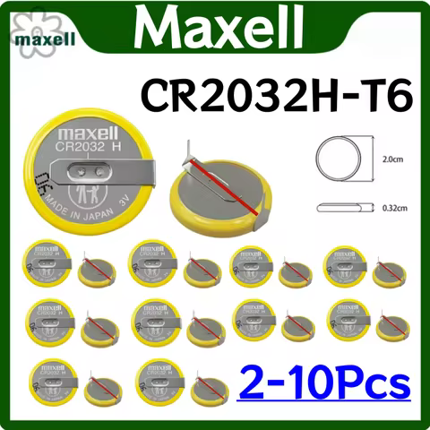 2-10PCS Original-MAXELL CR2032H T6 High Capacity 3V Battery Computer Motherboard Battery Replaces CR