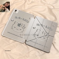 iPad Protective Case Air5/6/7 Silver Hello Kitty Print 9/10/11 Acrylic Model Pro2024 iPad Simple App