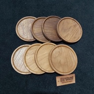 Teak Coaster d.10cm t.1cm Wooden Coaster/