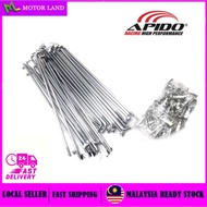SPOKES AND NIPPLES SPOKE CHROME EX5 LC135 KRISS WAVE125 RXZ Y125Z - JEJARI SPOKE LIDI 155 157 161 16
