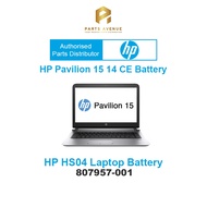 HP OFFICIAL HS04 Laptop Battery for HP Pavilion 15 14 CE Battery HSTNN LB6V (807957-001) -  Original