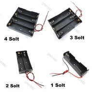 5pcs 1/2/3/4 Slot port 18650 Battery Storage Box Case DIY Way Batteries 3.7V Clip Holder Black Plastic Container Wire Lead 2Pin  MY8B2