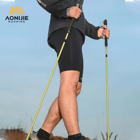 2pcs AONIJIE E4220 Trekking Pole Lightweight Folding Collapsible Quick Lock Hiking Pole Trail Runnin