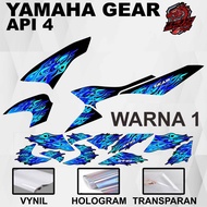 Yamaha Gear fire 4 transparent uv Striping Sticker