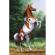 Two-legged standing horse wall decoration plus frame