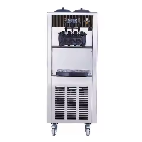 -Commercial Ice Cream Machine Automatic 2200W 20-28L/5.3-7.4Gallon Per Hour Soft & Hard Serve Ice Cr