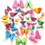 Set of 12 3D butterflies - 2-layer winged butterflies, with magnet decorative items