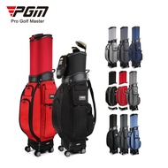 PGM New style 11 colors multi-functional waterproof telescopic golf bag with 4 universal wheels rain cover for women men