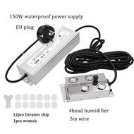 2/4/6/8/10/12 Head Industrial Ultrasonic Mist Maker Fogger Stainless Steel Air Humidier Garden Fog S