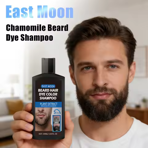 Chamomile Beard Dye Shampoo Gentle Dyeing Nourish Hair Root Lock Coloring Lasting Anti Fade Smooth S