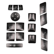 16PCS Car Door Seat Memory Lock Window Glass Lift Button Cover Sticker for CLA/GLA/////ML/A/B/E