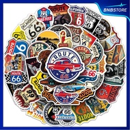 Shipped From Thailand 50 Types Of Stickers Route 66 Cartoon Iconic Historical Sign 66
