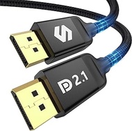 Silkland DisplayPort 2.1 Cable, DP 2.0 Cable 10FT [16K@60Hz, 8K@120Hz, 4K@240Hz 165Hz 144Hz, 2K@360Hz] 80Gbps HDR, HDCP DSC 1.2a, Video Display Port 2.1 Cord Compatible FreeSync G-Sync Gaming Monitor