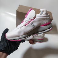 On cloud nova white pink women's road running shoes LR1K 6EKK APL2