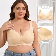 A-G Cup 34-50 Oversized Bra European and American Sizes No Steel Rim Tank Top Lace Front Buckle Unde