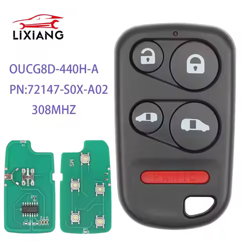 2PCS/LOT 5 Buttons Keyless Remote Car Key OUCG8D-440H-A G8D-440H-A 72147-S0X-A02 Fit for Honda 2001 