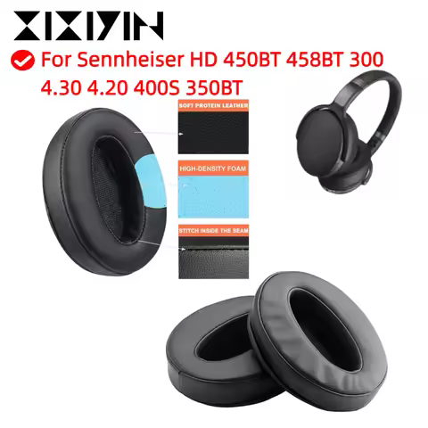 Replacement Earpads for Sennheiser HD 450BT 458BT 300 4.30 4.20 400S 350BT Headphones Mesh / Ice gel