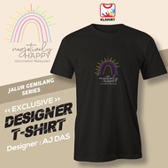 Lefonse 180GSM x AJ DAS Local Designer 100% Cotton Round Neck T Shirt - Rainbow - KLShirt.com.my