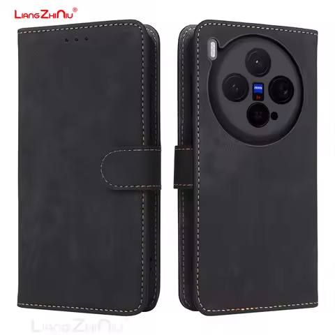 For VIVO X300 Pro x200/x100 Ultra FE Case Leather Case Flip Card Slotting Anti-Theft Swipe Multi-Fun
