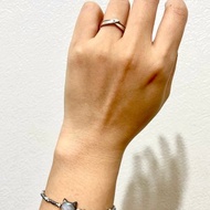 【貝母貓頭 鈦赫茲鑽切手鍊】超萌貓咪可愛閃亮手鏈/一物一拍