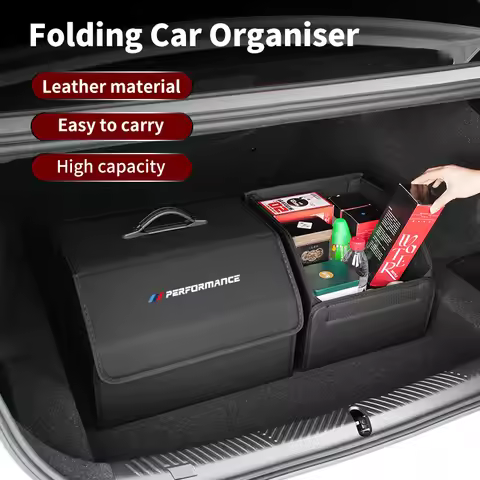Car Interior Trunk Storage Box Leather Tools Case Anti-scratch High-capacity Bag For BMW X1 X2 X3 X4