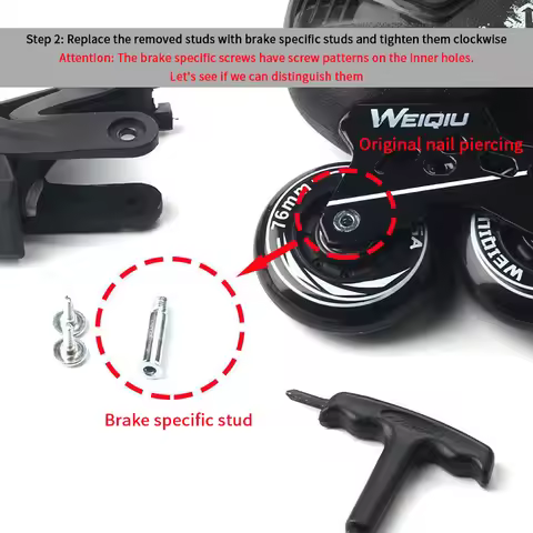 Universal Roller Skate Brakes Stopper Replacement Kids Inline Skate Brake Roller Skate Block Pads Im